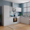 Online Respekta Winkelküche KBL280WWBSCGKEG 280 x 172 cm Weiß-Beton Optik