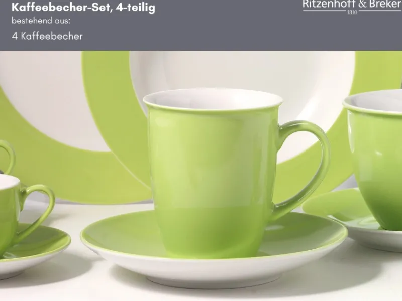 Ritzenhoff & Breker Geschirr<Doppio Kaffeebecher 320 ml 4er Set