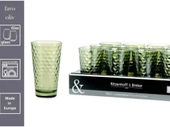 Hot Ritzenhoff & Breker Favo Longdrinkgläser 400 ml 12er Set Oliv