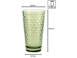 Hot Ritzenhoff & Breker Favo Longdrinkgläser 400 ml 12er Set Oliv