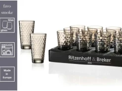 Online Ritzenhoff & Breker Favo Longdrinkgläser 400 ml 6er Set Braun