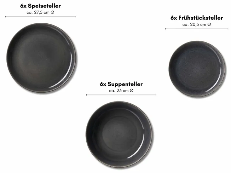 Ritzenhoff & Breker Geschirr<Toledo Teller-Set 18-teilig