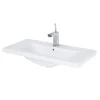 Roca Einhebelmischer<Standard-Waschbecken Cheese 80 cm Eckig Weißglanz