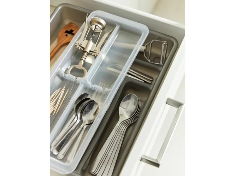 Rotho Küchen-Ordnungssysteme|Besteckkästen<Besteckkasten Basic mit 6 Fächer Topglide Anthrazit