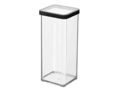 Discount Rotho Dose Loft Premium Quadratisch 1,5 l Transparent-Schwarz