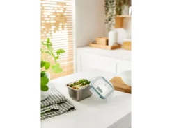 Rotho Frischhaltedose Nala Edelstahl 0,7 l Mistletoe Green< Vorratsdosen