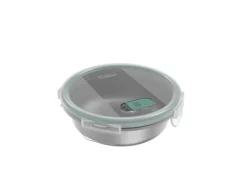 Rotho Vorratsdosen<Frischhaltedose Nala Edelstahl Rund 0,6 l Mistletoe Green