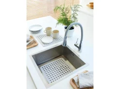Outlet Rotho Küchen-Spülbeckenmatte Basic 27 cm x 31 cm Cool Grey