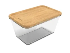Rotho Vorratsdosen<Kühlschrankdose Nala mit Bambusdeckel Glas 2 l
