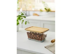 Rotho Vorratsdosen<Kühlschrankdose Nala mit Bambusdeckel Glas 2 l