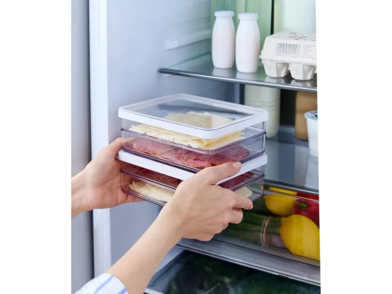 Rotho Küchen-Ordnungssysteme|Kühlschränke<Kühlschrankorganizer-Set Loft 0,85 l Weiß 2-teilig