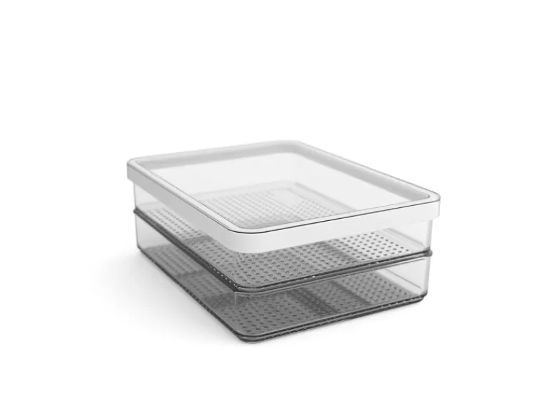 Rotho Küchen-Ordnungssysteme|Kühlschränke<Kühlschrankorganizer-Set Loft 0,85 l Weiß 2-teilig