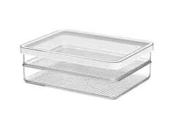 Rotho Küchen-Ordnungssysteme|Kühlschränke<Kühlschrankorganizer-Set Loft 0,85 l Weiß 2-teilig