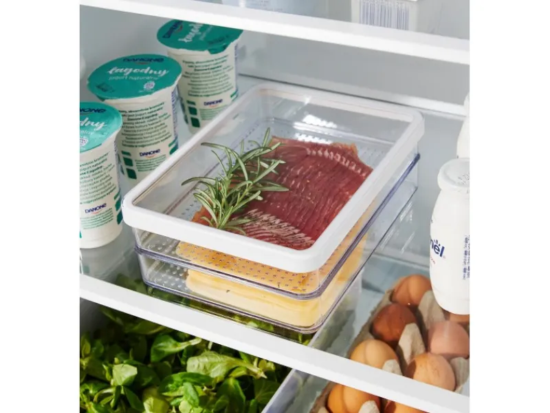 Rotho Küchen-Ordnungssysteme|Kühlschränke<Kühlschrankorganizer-Set Loft 0,85 l Weiß 2-teilig
