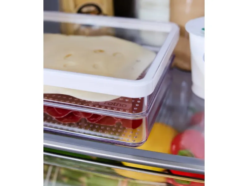 Rotho Küchen-Ordnungssysteme|Kühlschränke<Kühlschrankorganizer-Set Loft 0,85 l Weiß 2-teilig