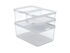 Rotho Kühlschrankorganizer-Set Cauma Transparent 4-teilig< Küchen-Ordnungssysteme