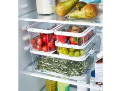 Rotho Kühlschrankorganizer-Set Cauma Transparent 4-teilig< Küchen-Ordnungssysteme