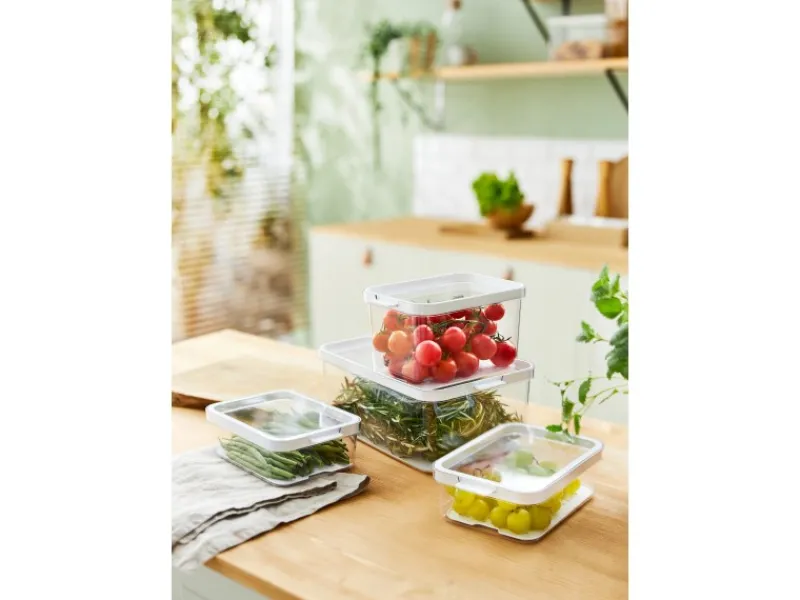 Rotho Kühlschrankorganizer-Set Cauma Transparent 4-teilig< Küchen-Ordnungssysteme