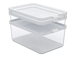 Rotho Küchen-Ordnungssysteme|Kühlschränke<Kühlschrankorganizer-Set Cauma 1,3 l/2,6 l/4,65 l Transparent 3-teilig
