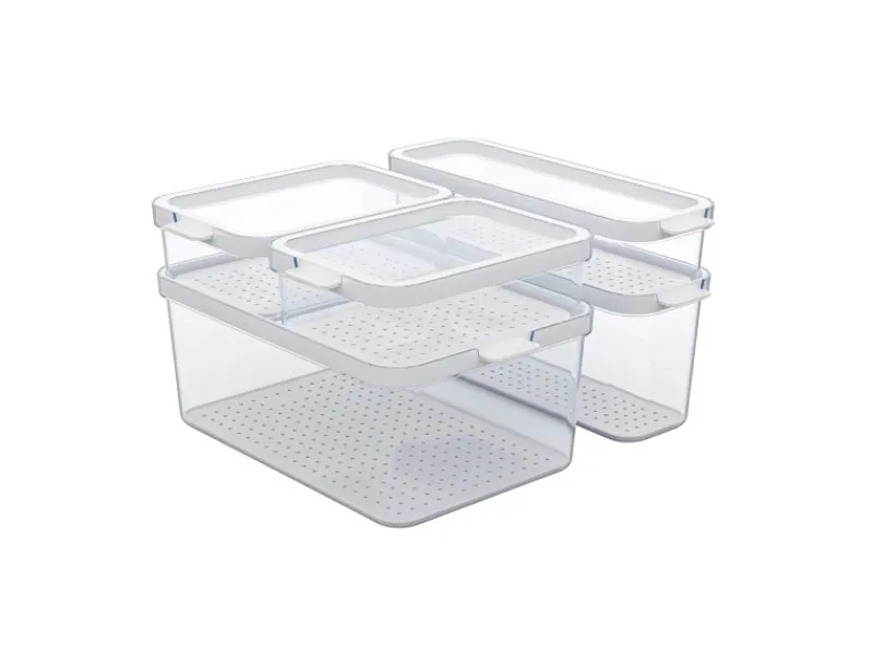 Best Rotho Kühlschrankorganizer-Set Cauma Transparent 5-teilig