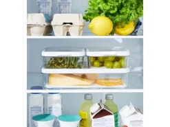 Rotho Kühlschrankorganizer-Set Cauma 2 x 1,2 l/2,6 l Transparent 3-teilig< Küchen-Ordnungssysteme