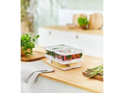 Rotho Kühlschrankorganizer-Set Cauma 2 x 1,2 l/2,6 l Transparent 3-teilig< Küchen-Ordnungssysteme
