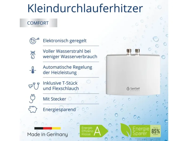 Saniself Kleindurchlauferhitzer KDE EEK: A< Durchlauferhitzer