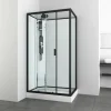 Sanotechnik Einhebelmischer<Komplettdusche Epic Schwarz 225 cm x 120 cm x 80 cm