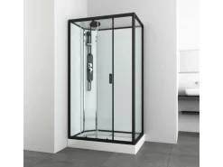 Sanotechnik Einhebelmischer<Komplettdusche Epic Schwarz 225 cm x 120 cm x 80 cm