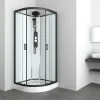 Sanotechnik Komplettdusche Epic Rund Schwarz 235 cm x 90 cm x 90 cm< Einhebelmischer