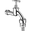 New Schell Auslaufventil mit Knebelgriff mit RFV und RB 12,5 mm (1/2") Chrom
