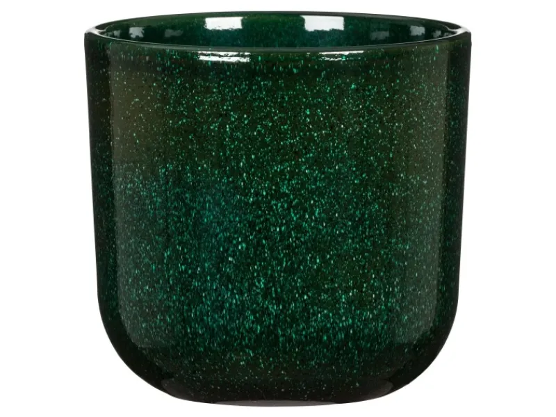 Discount Scheurich Übertopf Keramik Ø 12,9 cm x 11,9 cm Mystic Green Volumen 0,814 l Grün