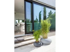 Scheurich Pflanzgefäß Flow 48 cm x 38 cm Stony Black< Töpfe