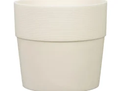 Scheurich Pflanzgefäß Groove Ø 24,5 cm Avorio hochwertiger Kunststoff< Töpfe