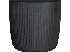 Scheurich Pflanzgefäß Linetto Ø 28,6 cm Stony Black< Töpfe