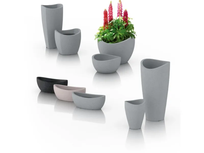 Scheurich Pflanzschale Wave Globe Bowl Ø 39 cm Stony Grey< Töpfe