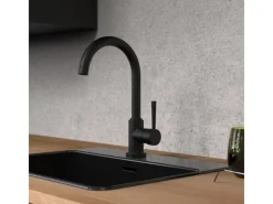 Schütte Design-Spültischarmatur Cornwall Schwarz-Matt< Einhebelmischer
