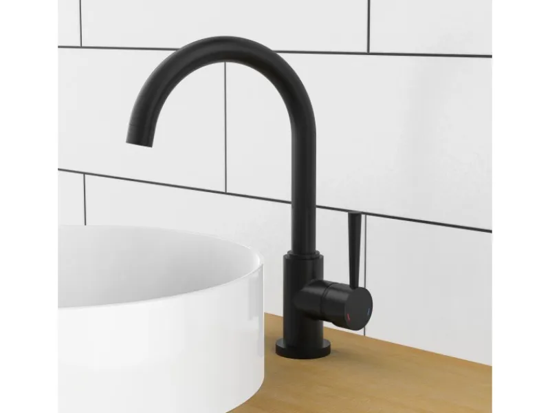 Schütte Design-Spültischarmatur Cornwall Schwarz-Matt< Einhebelmischer