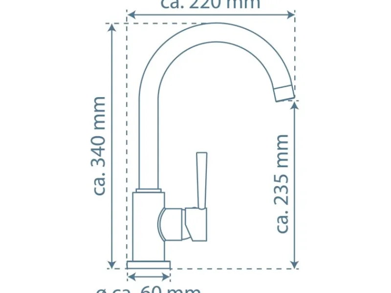 Schütte Design-Spültischarmatur Cornwall Schwarz-Matt< Einhebelmischer