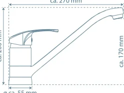 Schütte Design-Spültischarmatur Grande Chrom< Einhebelmischer