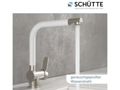 Best Schütte Küchenarmatur Rio Edelstahloptik-Weiß Edelstahl-Optik