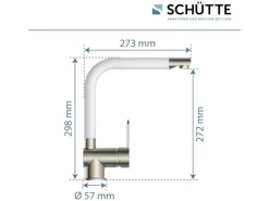 Best Schütte Küchenarmatur Rio Edelstahloptik-Weiß Edelstahl-Optik