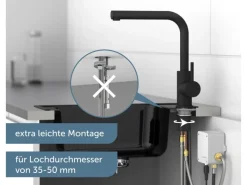 Schütte Sensor-Spültischarmatur Vital mit Herausziehbarem Auslauf< Einhebelmischer
