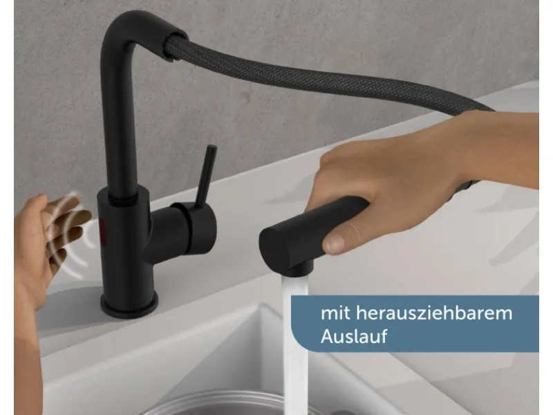 Schütte Sensor-Spültischarmatur Vital mit Herausziehbarem Auslauf< Einhebelmischer