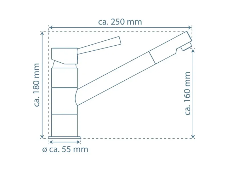 New Schütte Spültischarmatur Cornwall Chrom