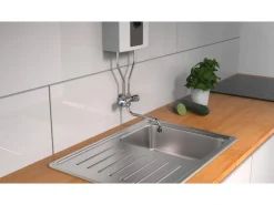 Schütte Zweigriffarmatur<Spültischarmatur Niederdruck für 5 L Boiler Übertischspeicher Chrom