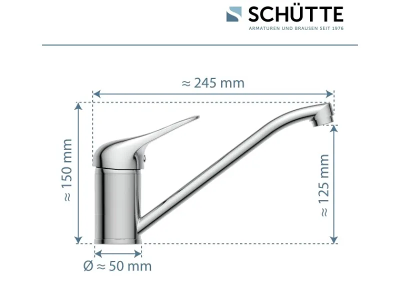 Schütte Einhebelmischer<Spültischarmatur Porto Chrom