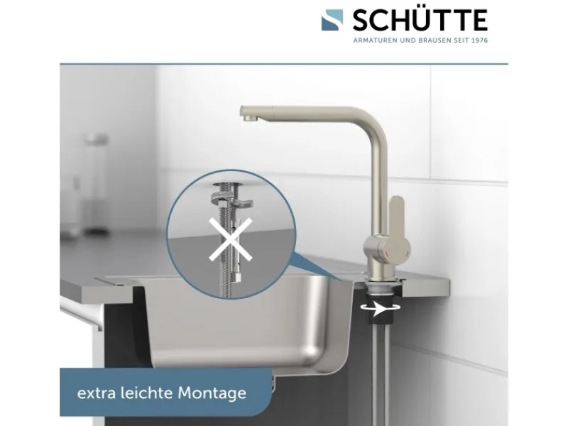 Schütte Spültischarmatur Rio Edelstahloptik< Einhebelmischer