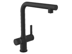 Outlet Schütte Sprudelwasser-Spültischarmatur-Set Aquastar Premium Schwarz Matt