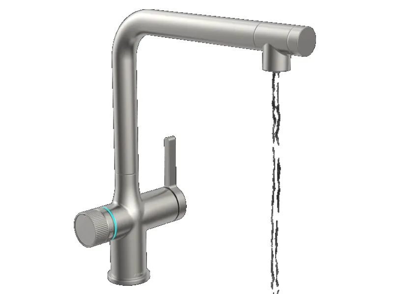 Schütte Sprudelwasser-Spültischarmatur-Set Aquastar Premium Edelstahloptik< Einhebelmischer